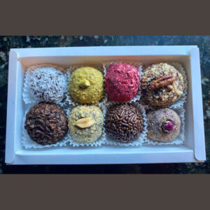 8 piece dark chocolate truffle box